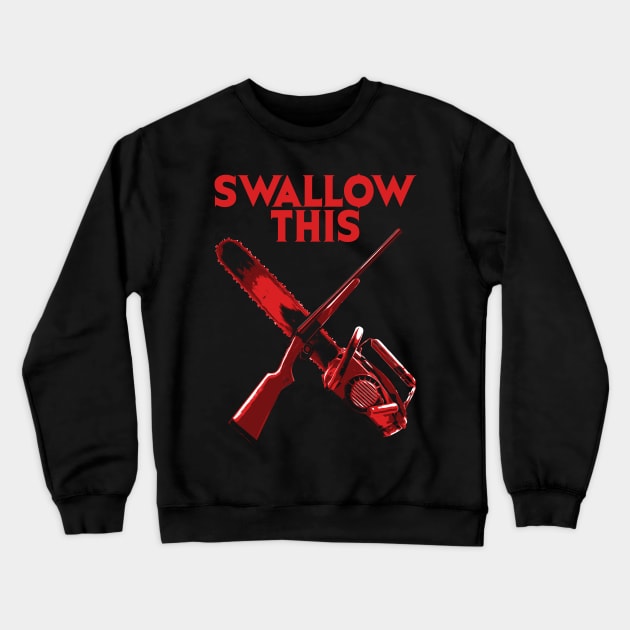 Evil Dead Red Boomstick Crewneck Sweatshirt by Power Up Prints